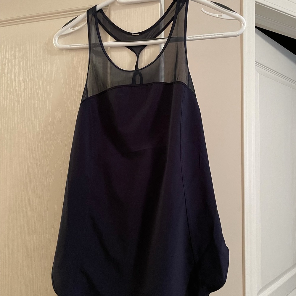 Navy blue lululemon tank top. size 6. worn once or twice. $30